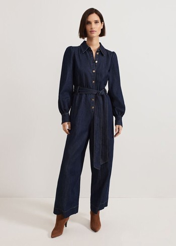 Phase Eight Gemma Denim Jumpsuit Indigo Canada | YGRVSC-368